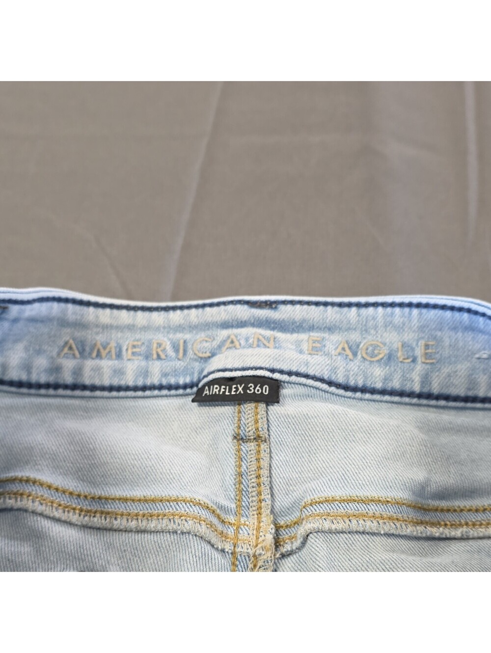 American Eagle Outfitters Real Good Slim Distressed Light Wash Stretch Jeans - Picture 2 of 9